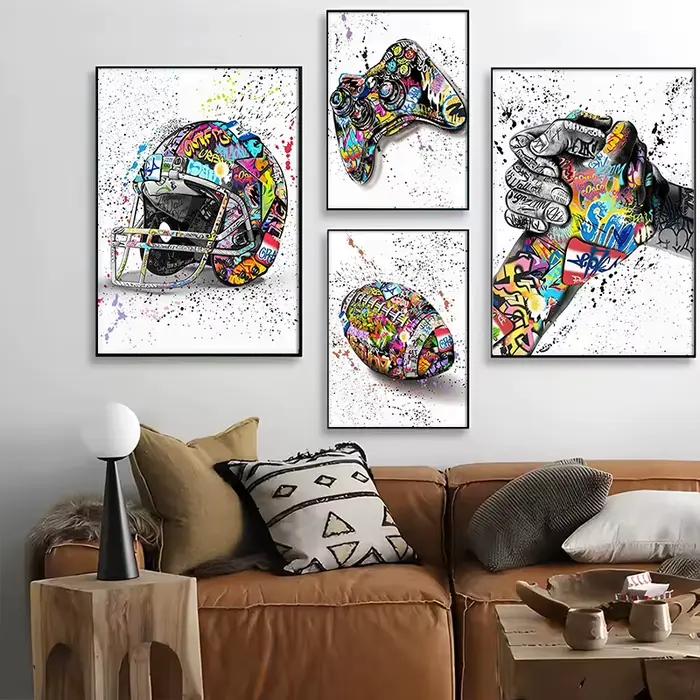 Affiche de Football Graffiti coloré