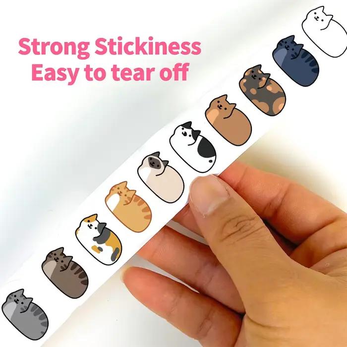 500 pièces Kawaii dessin animé chat Tuo Tuo rouleau autocollants planche à roulettes ordinateur portable bagages