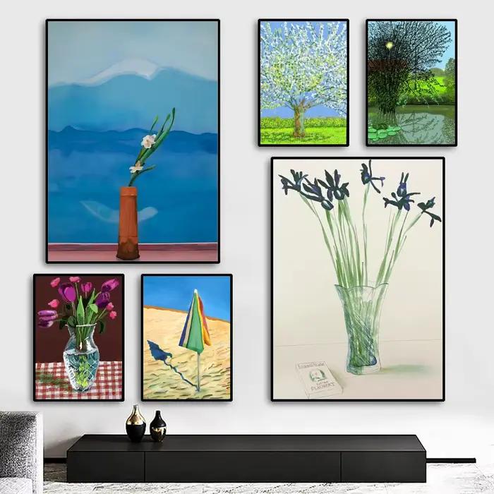 Niche esthétique d-david Hockney affiche impression HD toile murale personnalisée Photos d'art pour salon décor à la maison Durable