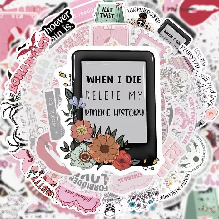 50 pièces d'autocollants de lecture de motivation