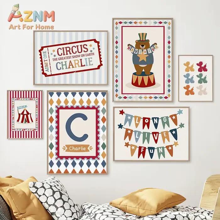 Tableau mural en toile avec citations de chiens magiciens du cirque