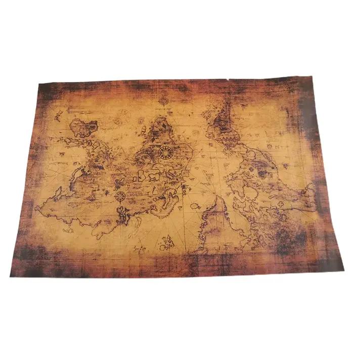 Grande affiche en papier rétro de Style Vintage Globe carte du vieux monde cadeaux 71x51cm livraison directe