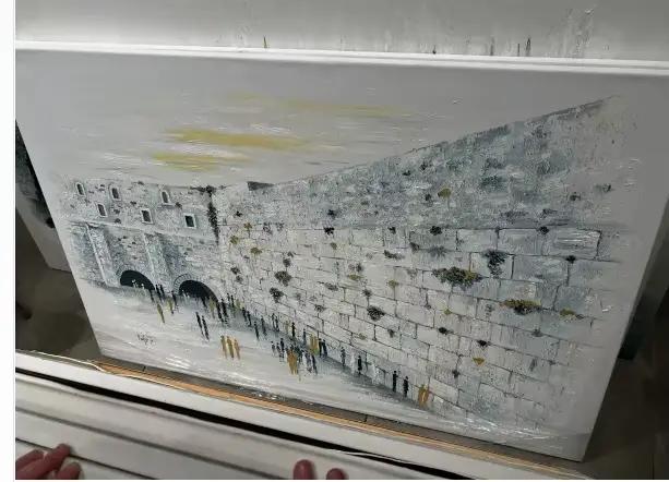 Images personnalisées prière sur le mur de peintures juives peinture à l'huile sur toile faite à la main de haute qualité pour la décoration intérieure salon
