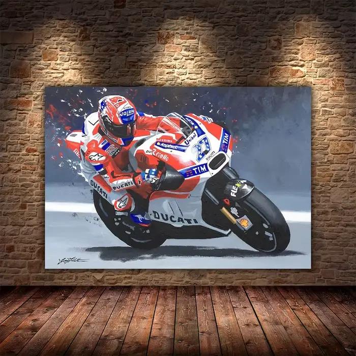 Affiche de course de Grand Prix de championnat de moto abstrait