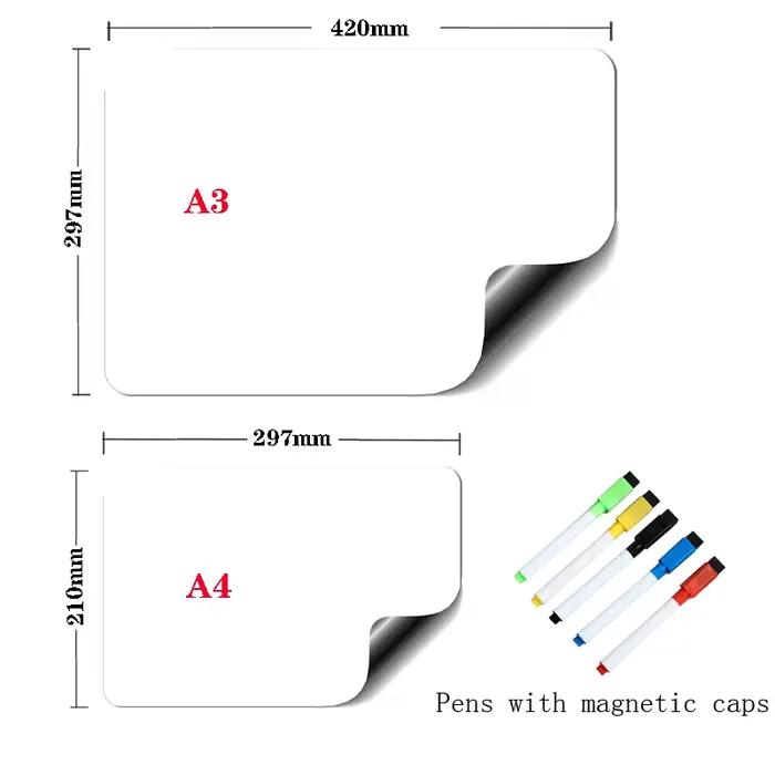 Tableau magnétique effaçable à sec A3 + A4