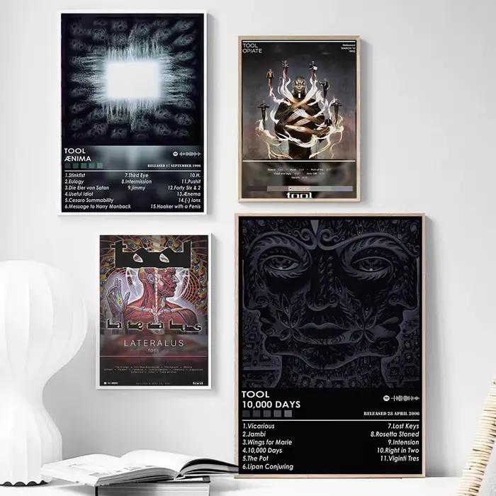 Affiche de couverture d'art d'album de musique Pop Rock moderne, impression sur toile, Studio, Bar, café, décoration murale de maison, peinture sans cadre
