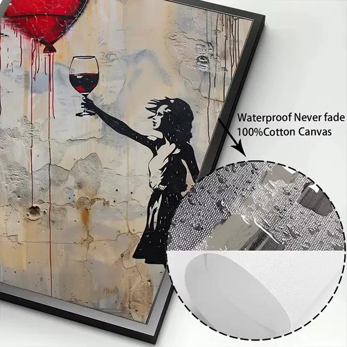 Banksy Graffiti garçon fille avec ballon sur toile affiches imprime Pop Street mur Art peinture pour salon décor à la maison Cuadros