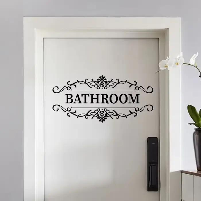 HOToilet-Autocollants décoratifs en vinyle pour porte et mur
