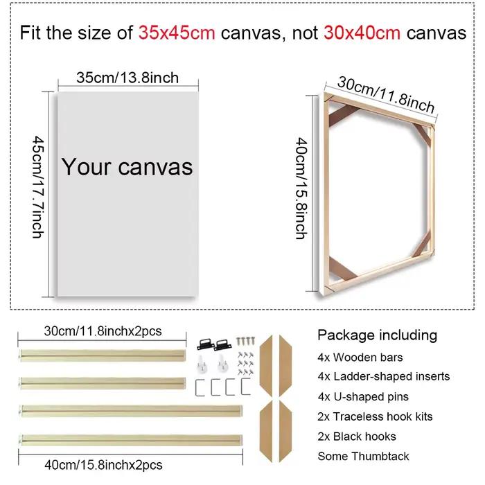 25x35 30x40cm cadre de peinture d'art mural cadres en bois pour toile