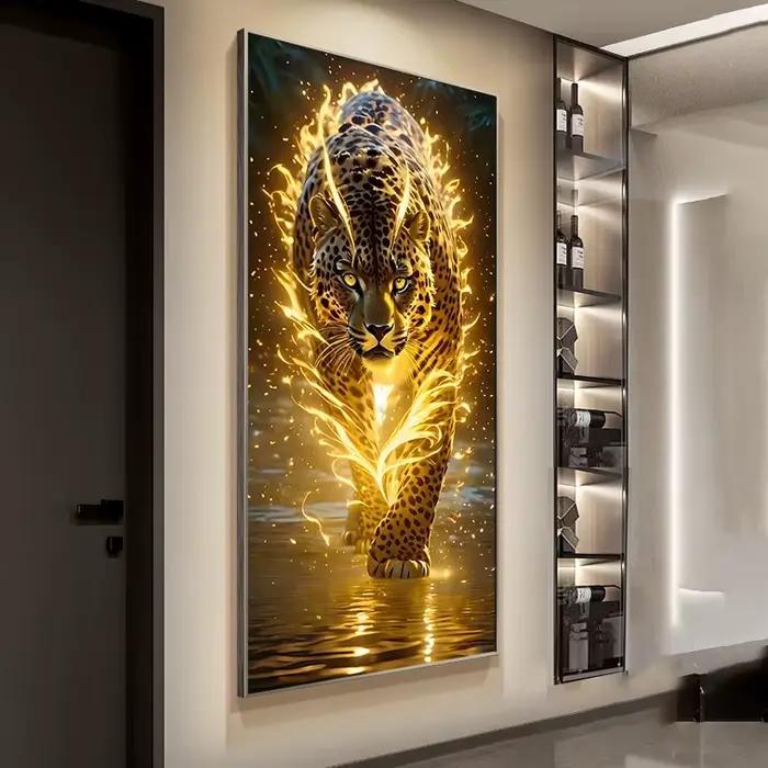 Nouvelle peinture décorative de style chinois pour hall d'entrée avec une bonne symbolique, vase, salon, couloir, murale de fond, LED