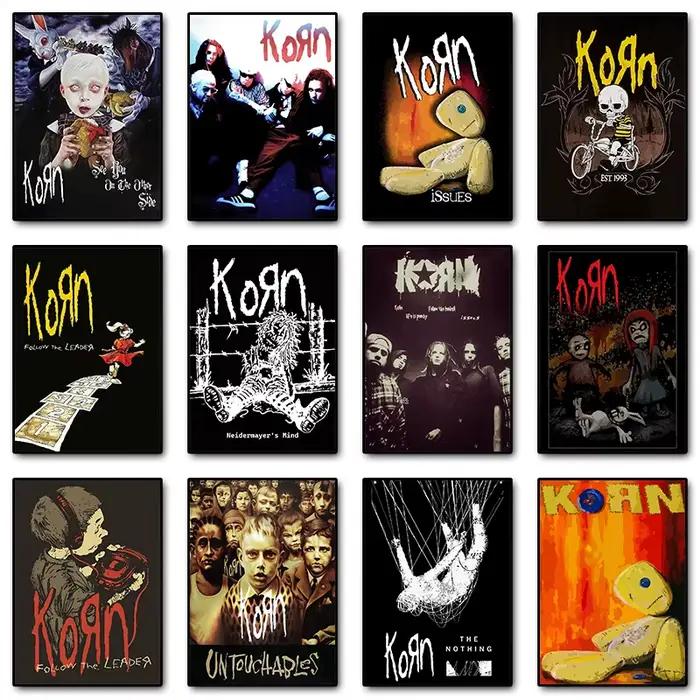Korn Rock Band – affiches et imprimés de musique, peinture sur toile, images d'art murales pour chambre familiale moderne, Club, Bar, décor de salle, cadeau
