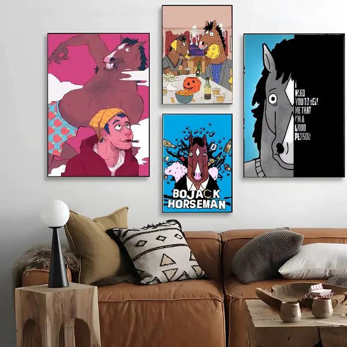 Affiche d'art drôle BoJack H-Horsemans avec imprimés