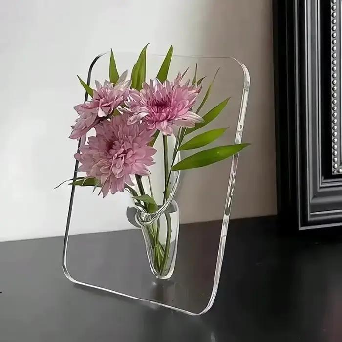Vase cadre photo en acrylique transparent
