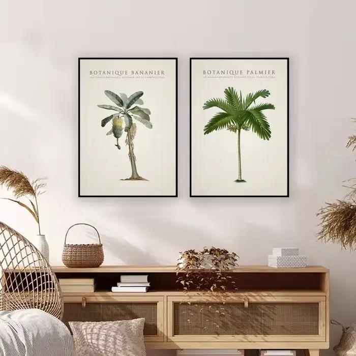 Affiche de palmiers et bananiers tropicaux