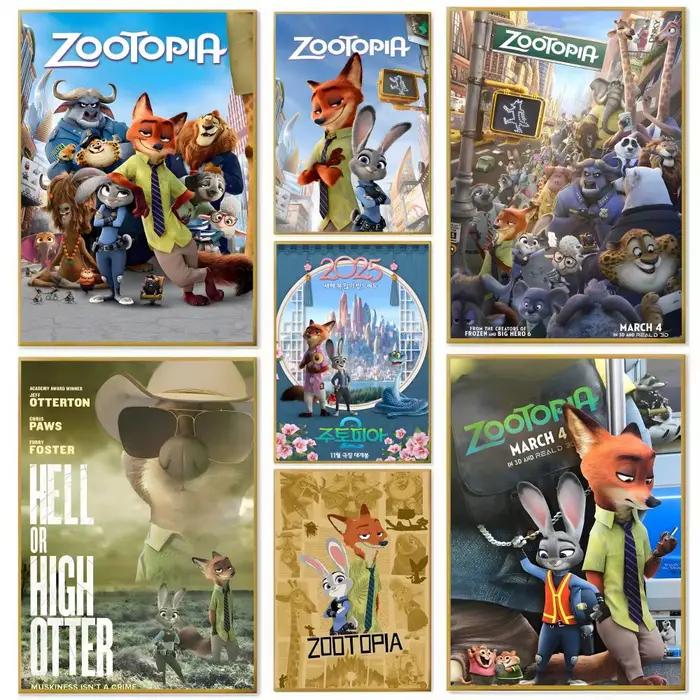 MINISO z-zootopie affiche de dessin animé autocollant Mural amovible auto-adhésif Art