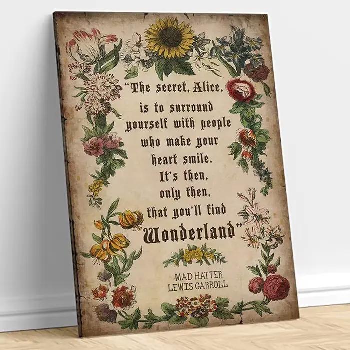 Affiches avec citation inspirante Alice au pays des merveilles