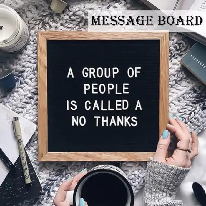 Tableau d'affichage de lettres en bois Simple 10x10 pouces
