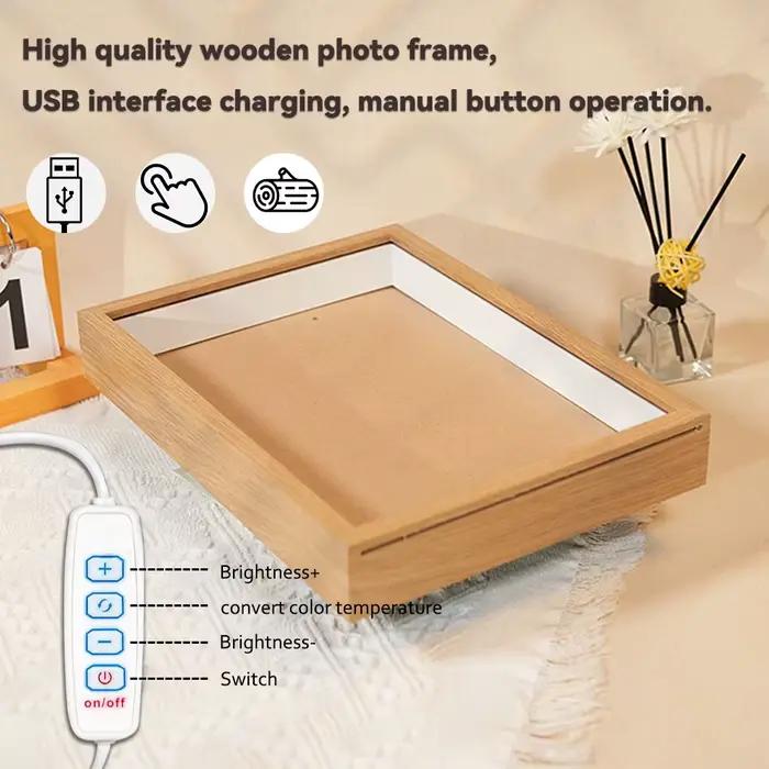 Asian Tokyo and Eastern Cities Pretty Cityscape Painting Photo Frame LED Bedside Light for Home Office Perfect Gift for Traveler
