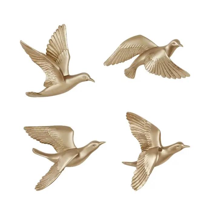 Décoration murale en forme d'oiseau tridimensionnel de style européen