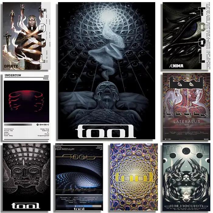 Affiche de couverture d'art d'album de musique Pop Rock moderne, impression sur toile, Studio, Bar, café, décoration murale de maison, peinture sans cadre