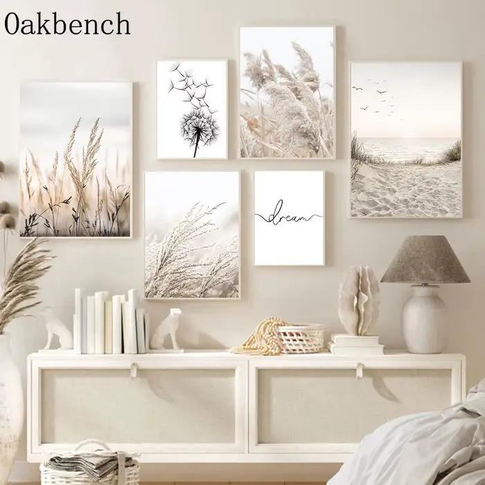 Affiche sur toile d'herbe séchée
