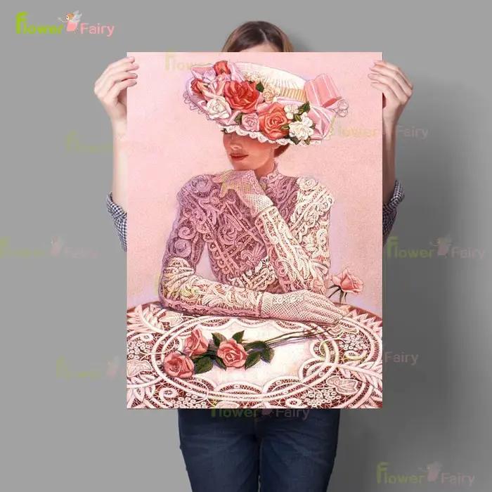 Lady Victoria victorien élégance romantique femme mur Art toile peinture affiche mur photos pour salon maison sans cadre