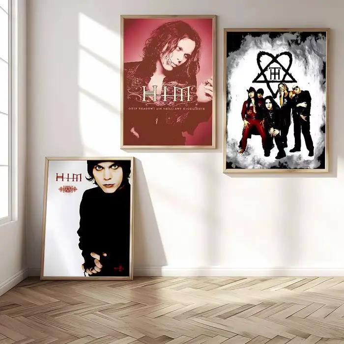Affiche vintage classique du groupe Rock H-HIM