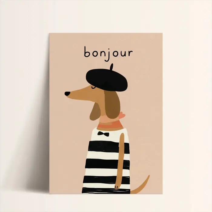 Affiche esthétique minimaliste pour chien