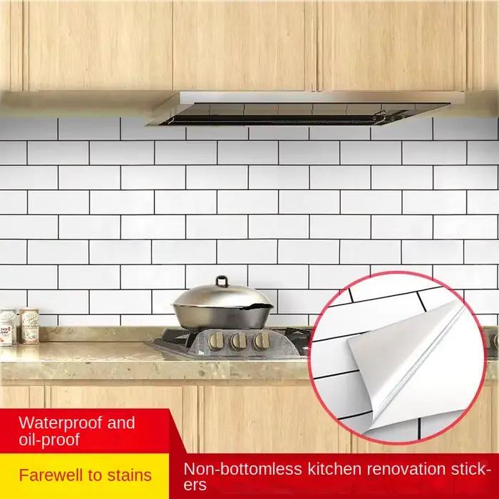 Autocollants de carreaux de céramique en feuille de cuisine