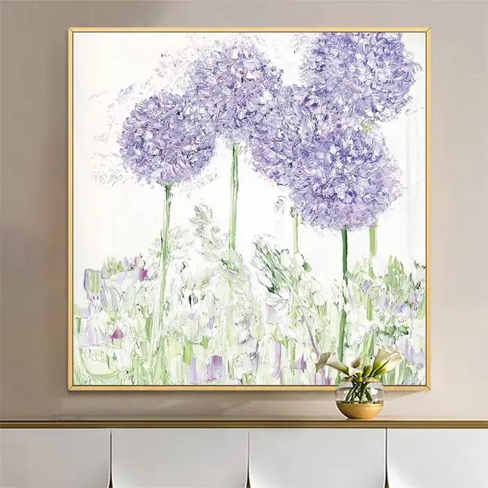 Peinture à l'huile florale abstraite peinte à la main