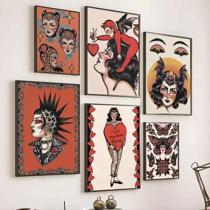 Affiche de fille Punk, l'amour de la sorcière est aveugle