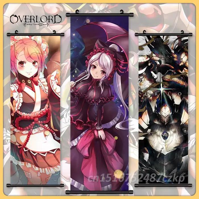 ConfrondPainting Overlord Wall Art, Shalltear Bloodfallen Manage Albedo Scroll Print, Anime Rick Canvas Poster, Home Decor