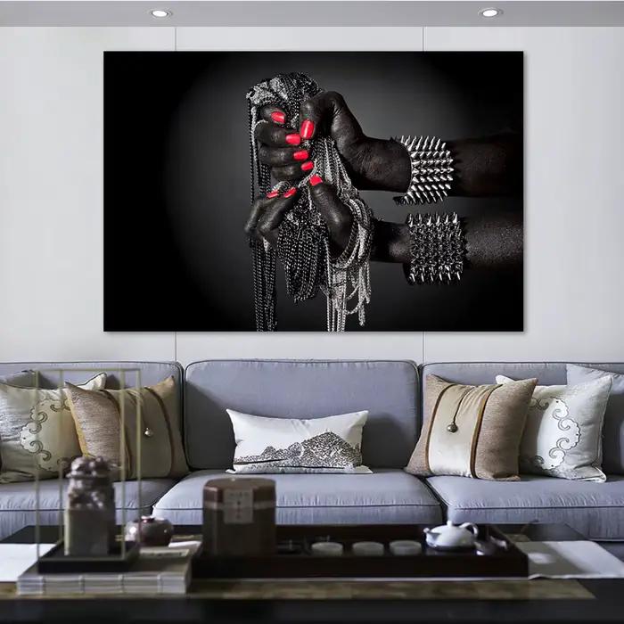 Affiche de peinture sur toile d'art africain