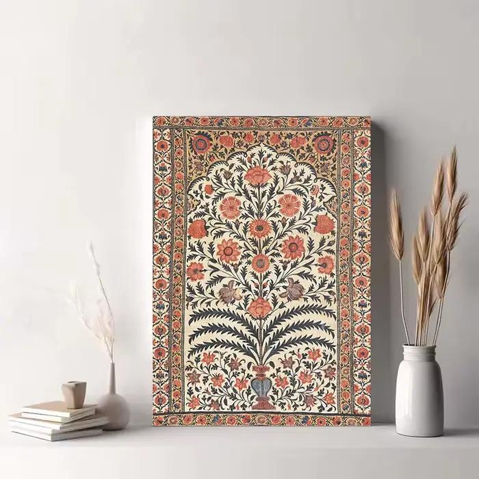 Toile d'architecture de fenêtre de mosquée islamique Vintage