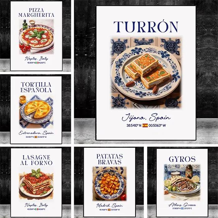 Affiche d'art de la série alimentaire d'italie