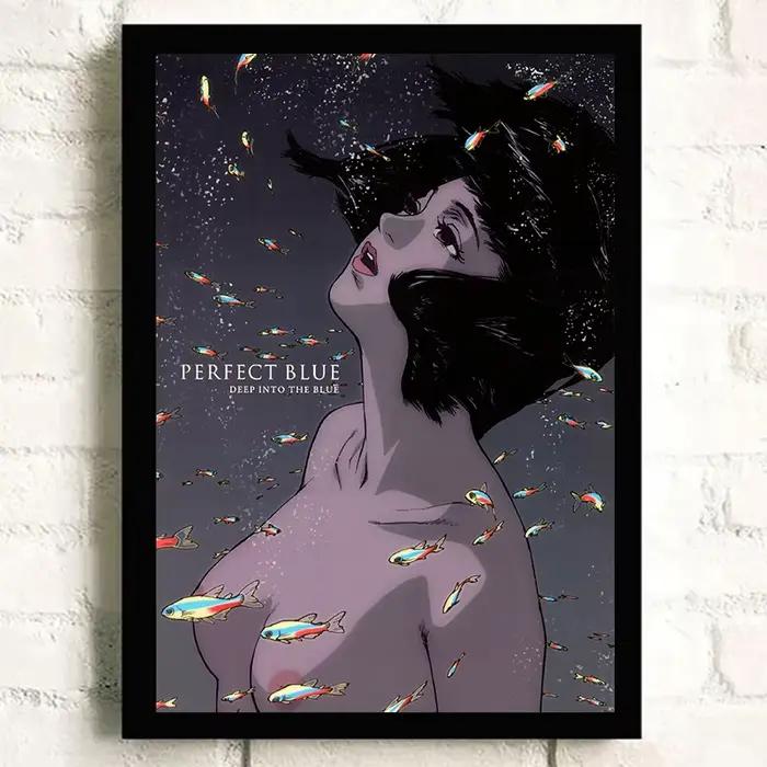 Toile bleue parfaite, affiche de film d'horreur d'anime japonais