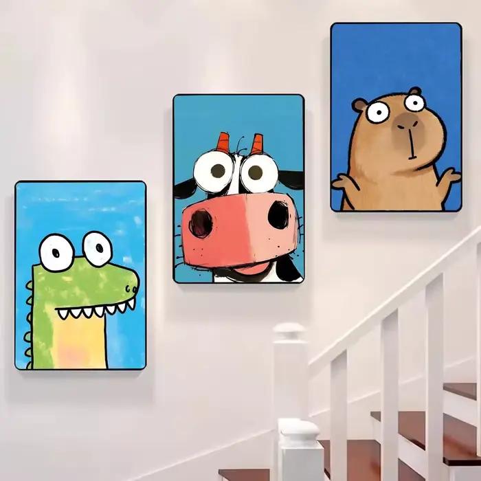 Peinture d'animaux amusants de style dessin animé