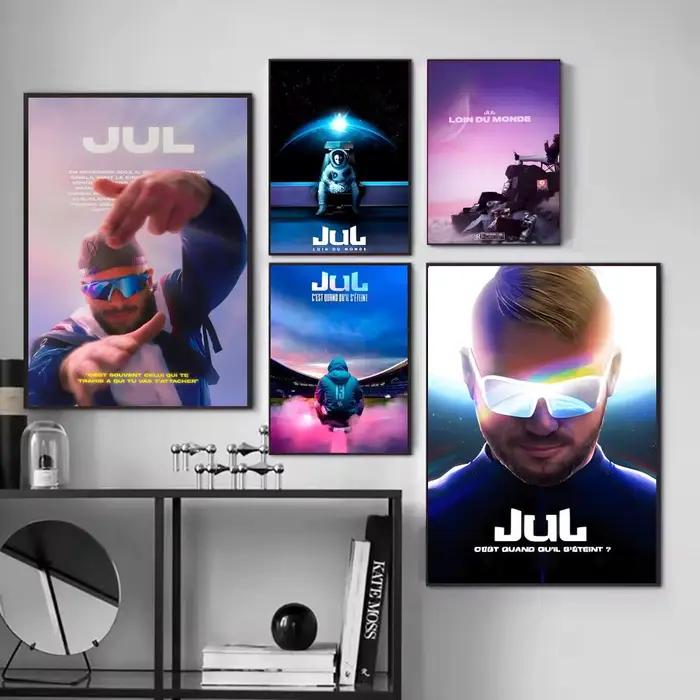 Jul album affiche de musique HD auto-adhésif étanche Art mural idéal pour la maison bureau dortoir chambre super cadeau