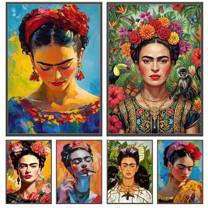 Affiche de l'artiste mexicaine emblématique F-Frida Kahlo