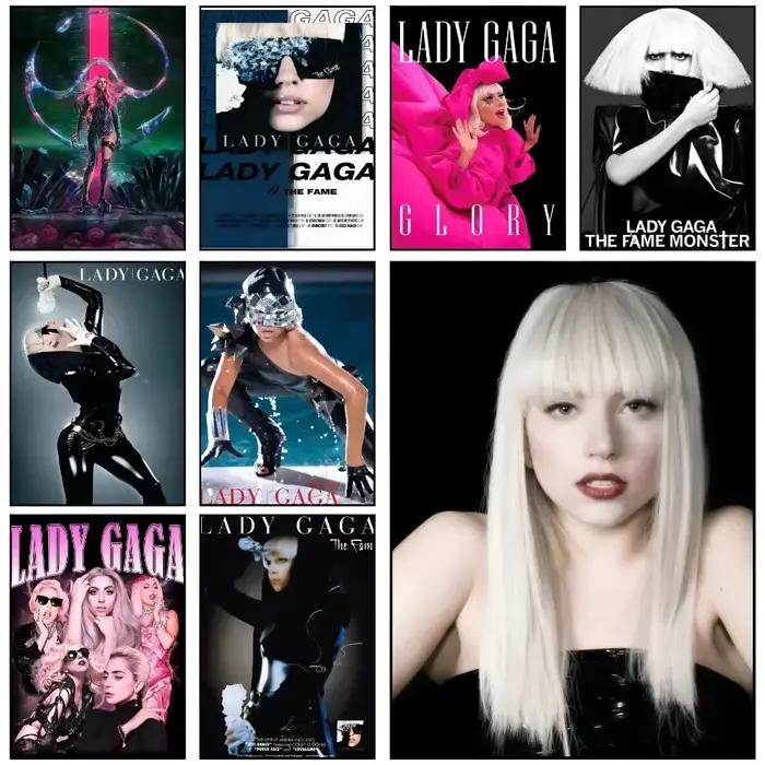 Lady Gaga – affiche d'album de musique chaude, autocollant Mural d'intérieur, affichage de chevet de chambre à coucher, décoration de maison, peinture sur toile