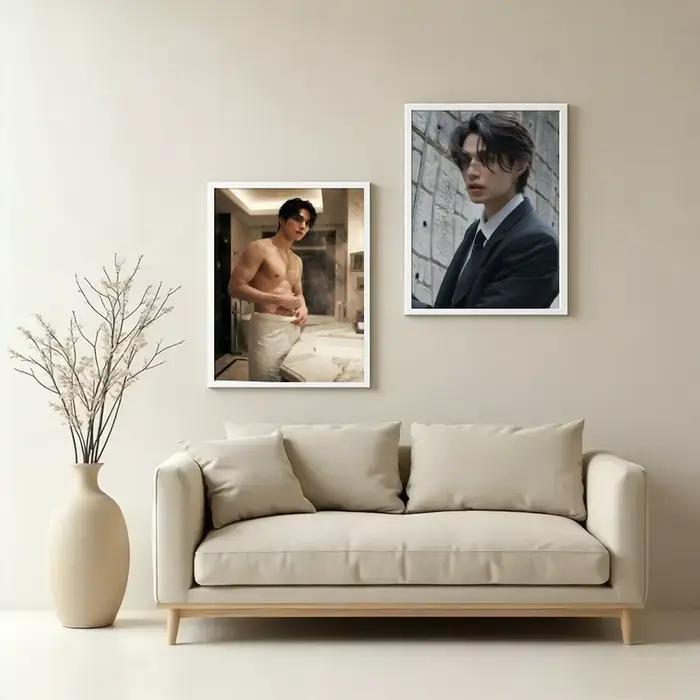 Affiche murale avec image d'acteur L-Lee D-Dong W-Wook