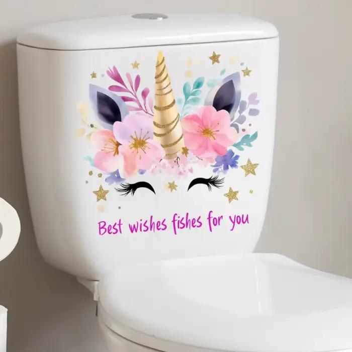 Autocollants muraux licorne pour enfants et filles