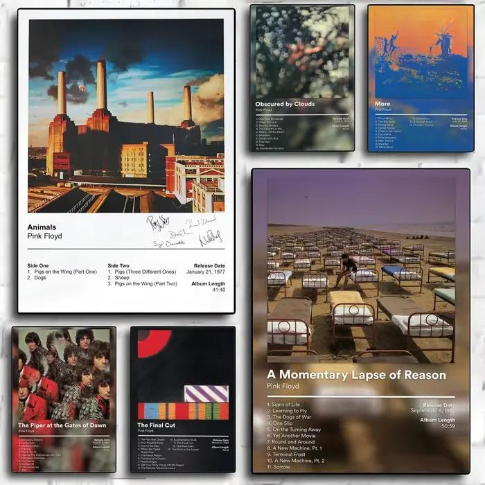 Peinture de couverture d'album P-Pink Floyd