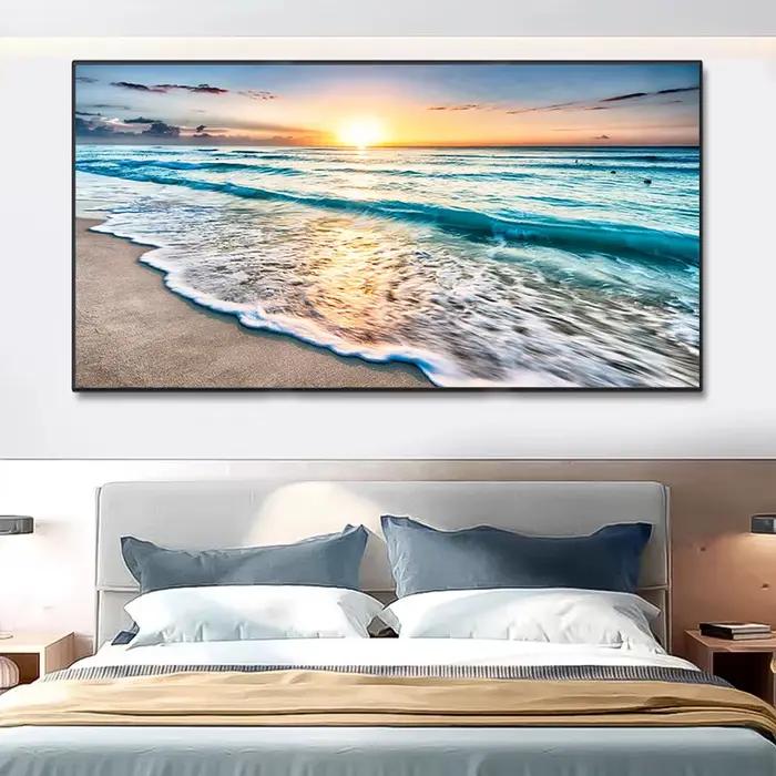 Affiches d'art murales de coucher de soleil de plage moderne
