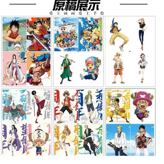 Carnet de croquis de personnages ONE PIECE, livre d'art de dessin animé coloré pour dessiner et améliorer vos compétences