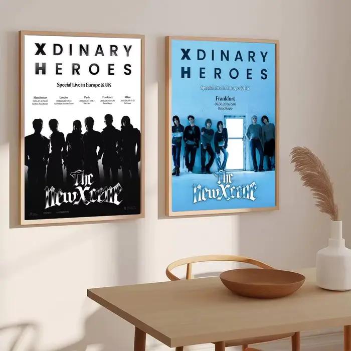 Peinture calligraphique de la groupe Kpop X-Xdinary Heroes, impression d'art mural esthétique moderne, décoration tendance pour chambre à coucher, cadeau pour la maison