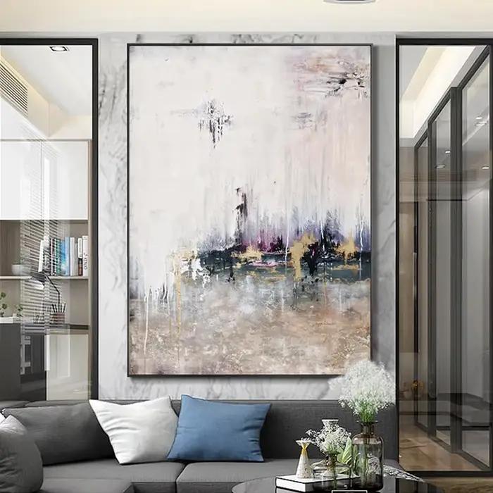Grande peinture à l'huile abstraite sans cadre
