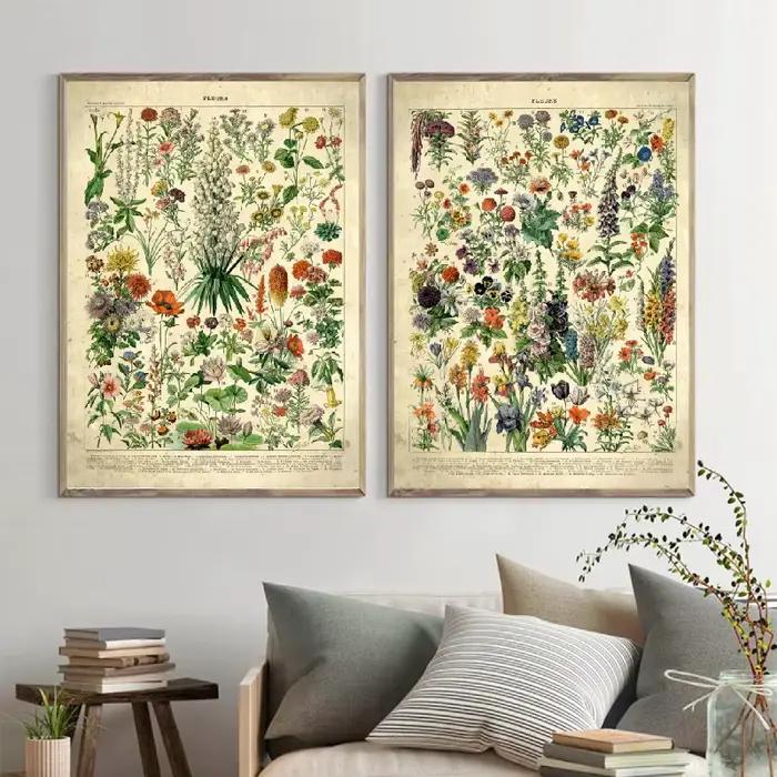 Affiches et imprimés Vintage de fleurs françaises
