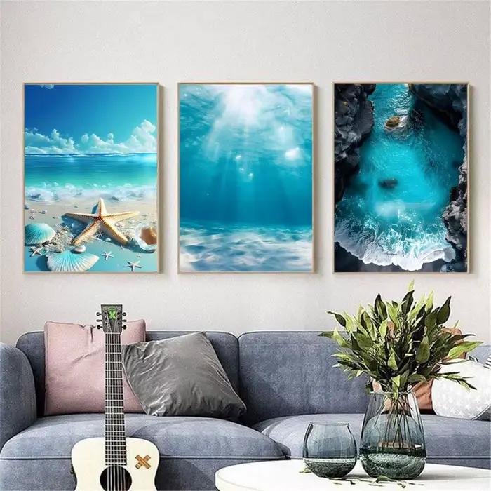 Affiche de vague d'océan de plage HD