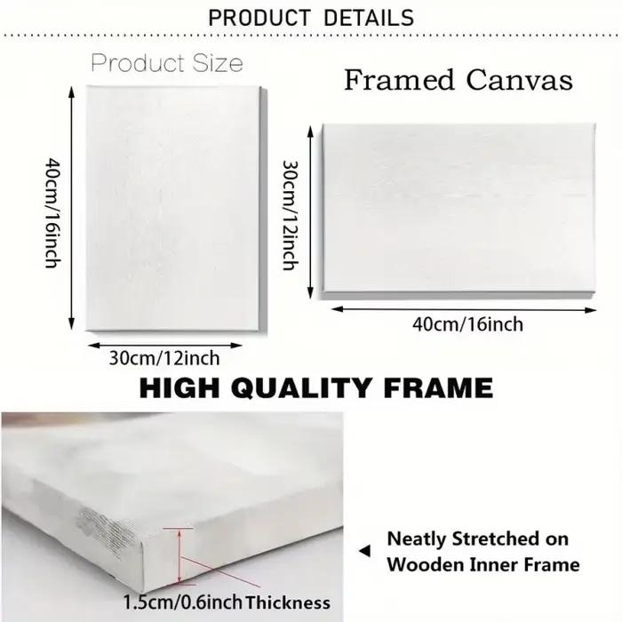 Lot de 3 tableaux modernes abstraits imprimés 2D/plats sur toile
